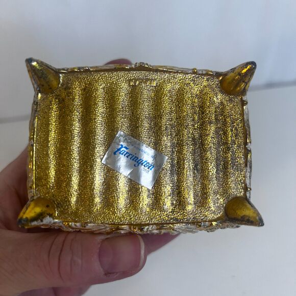 Farrington Hummel Theme Trinket Jewelry Box Ornate Scroll Victorian Style Japan - Picture 10 of 11